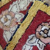 Old American Carpet Hooked handmade 55cm x 87cm 1930s, 1C458