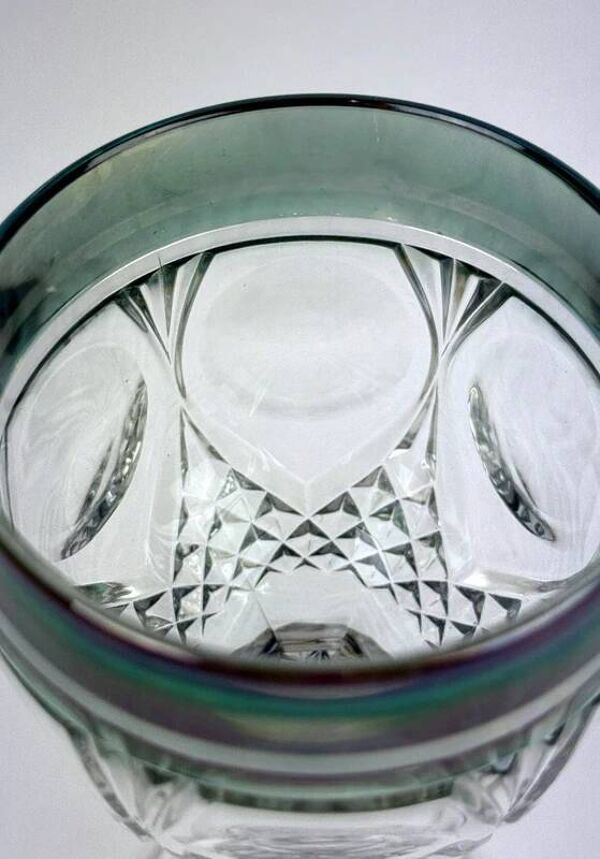 Suite de 2 verres à vin du Rhin en cristal Nachtmann Amaris bicolores neufs