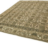 Hand-knotted anatolian antique 1970s 270 cm x 320 cm beige wool carpet