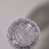 Carved crystal ball vase