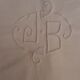 Ancien drap blanc brodé main monogramme brodé « JB » Dimensions 1,90*2,70 m