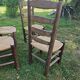 4 Charles Dudouyt designer straw chairs 40-50-60