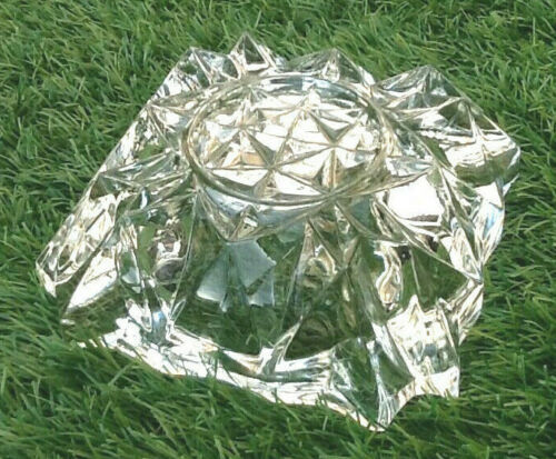 1970s Ashtray Cut and chiseled glass