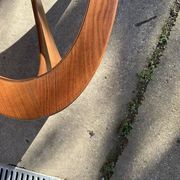 Astro oval coffee table in brown teak with glass top — Victor Wilkins, G-Plan (1960s)