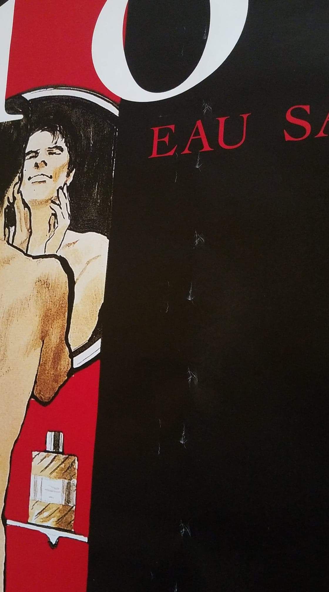 Poster René gruau eau sauvage Dior vintage pub original vogue louis 70