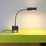 Chrome metal lamp with flexible rod by Michel Boyer for Verre Lumière, 1968
