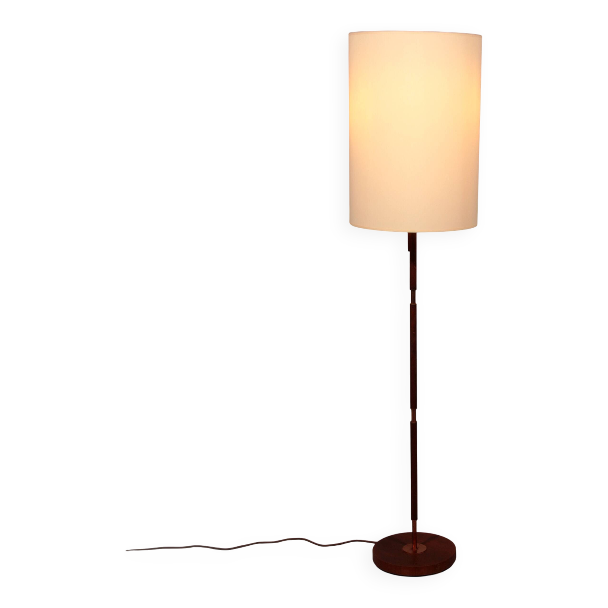 Temde floor lamp in teak and brass, 1960s