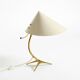 Large mid-century modern brass crow's foot table lamp by Kalmar Austria
