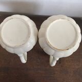 Set of 2 vintage pitchers - 1950 - Barbotine