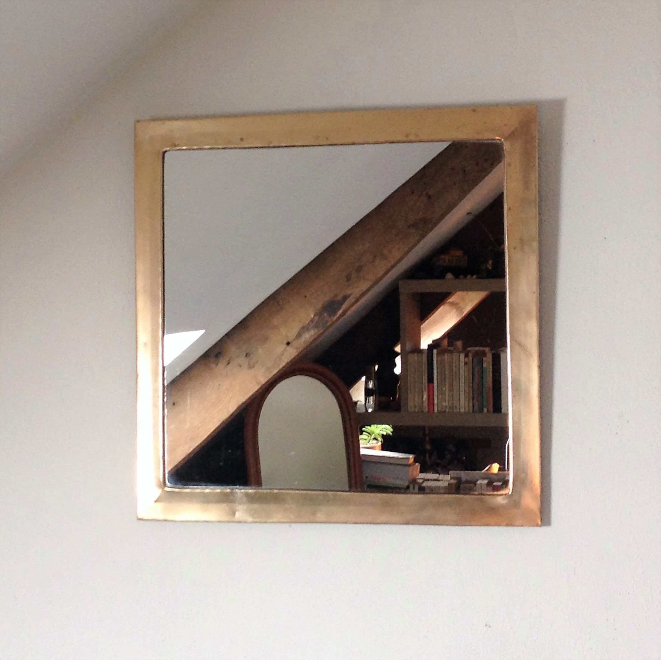 Mirror brass 43 x 43 cm