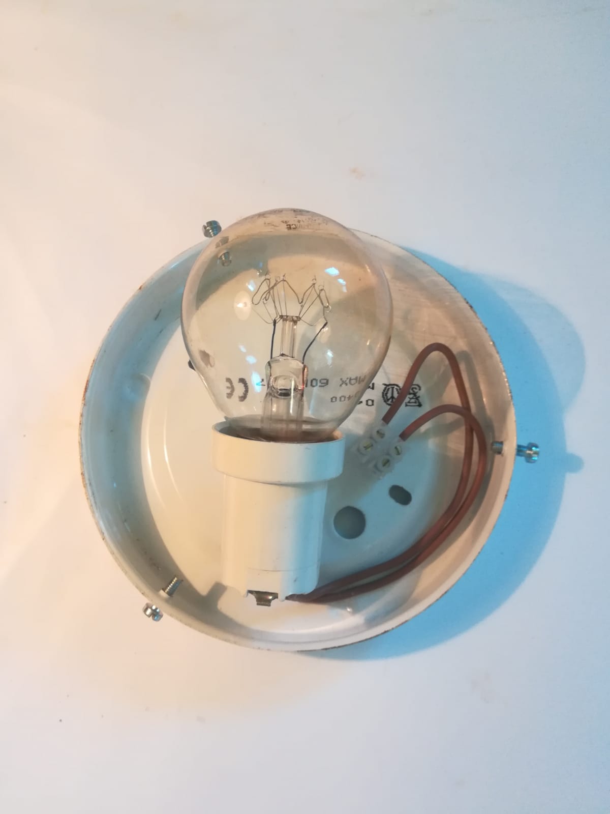 Cast glass ceiling lamp