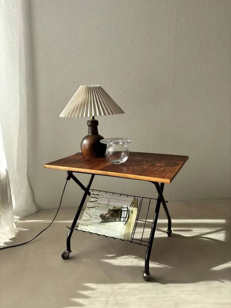 Minimalist ceramic table lamp from Denmark, 1960s.