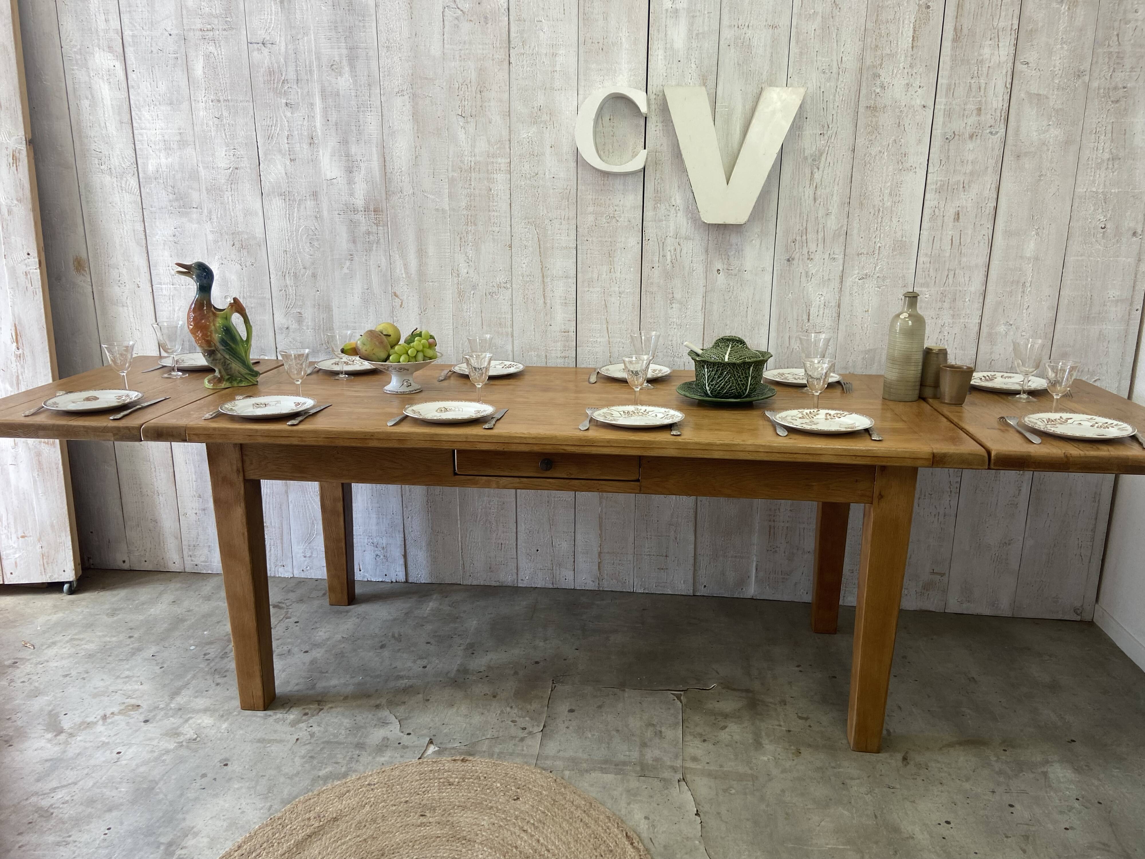Table de ferme 180/280x80cm