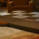 Designer coffee table with a checkerboard pattern attributed to Roberto Monsani 1970s.