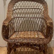 Grand Fauteuil en rotin vintage