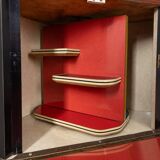 Vintage 60s corner bar cabinet in italian design wood