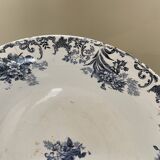 Boulenger blue ironstone salad bowl with Floréal pattern
