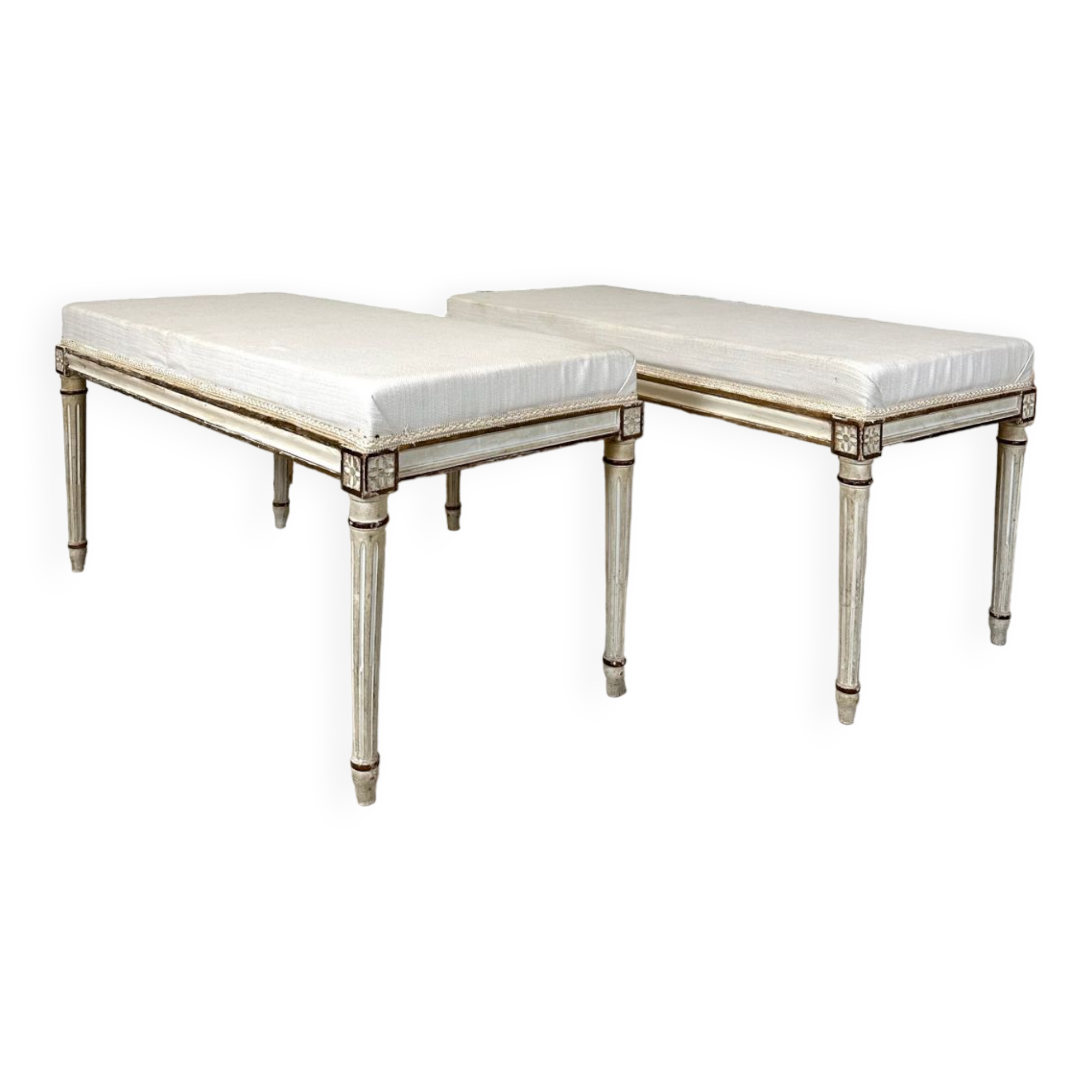 Pair of Louis XVI style benches