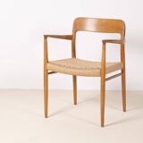 Chaise Niels O. Møller modèle 56 en chêne, Danemark des années 1960