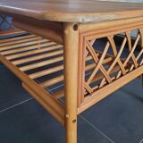 Rectangular rattan coffee table