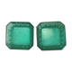 Vintage square ramekins made of Arcoroc glass - Emerald Green