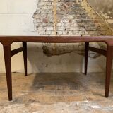 Dark teak dining table by Johannes Andersen for Uldum Møbelfabrik, Denmark