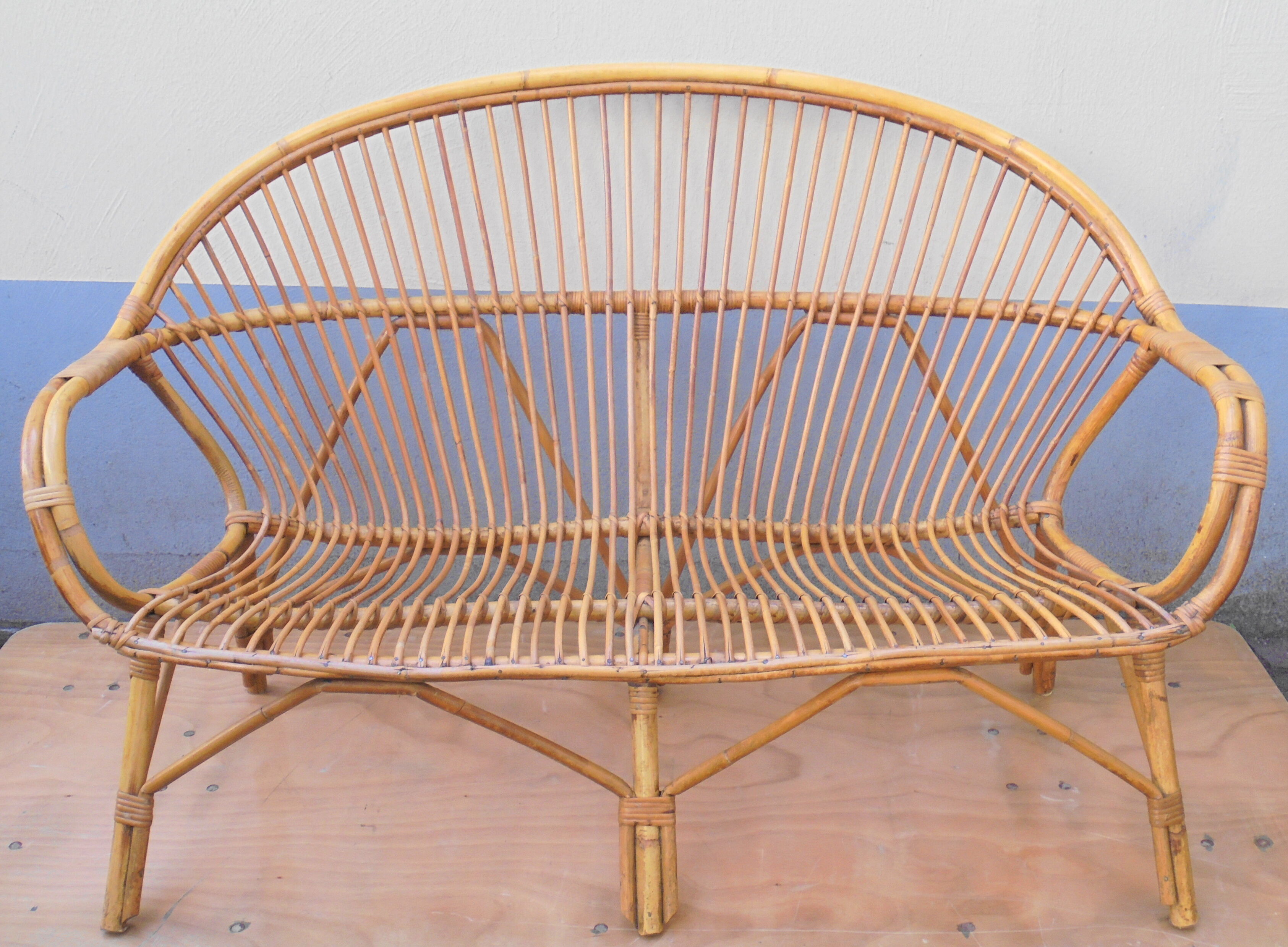 Bamboo sofa and rattan from the 60s