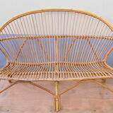 Bamboo sofa and rattan from the 60s
