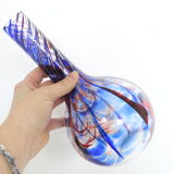 Murano vase, blue and red