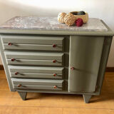 Olive green chest of drawers