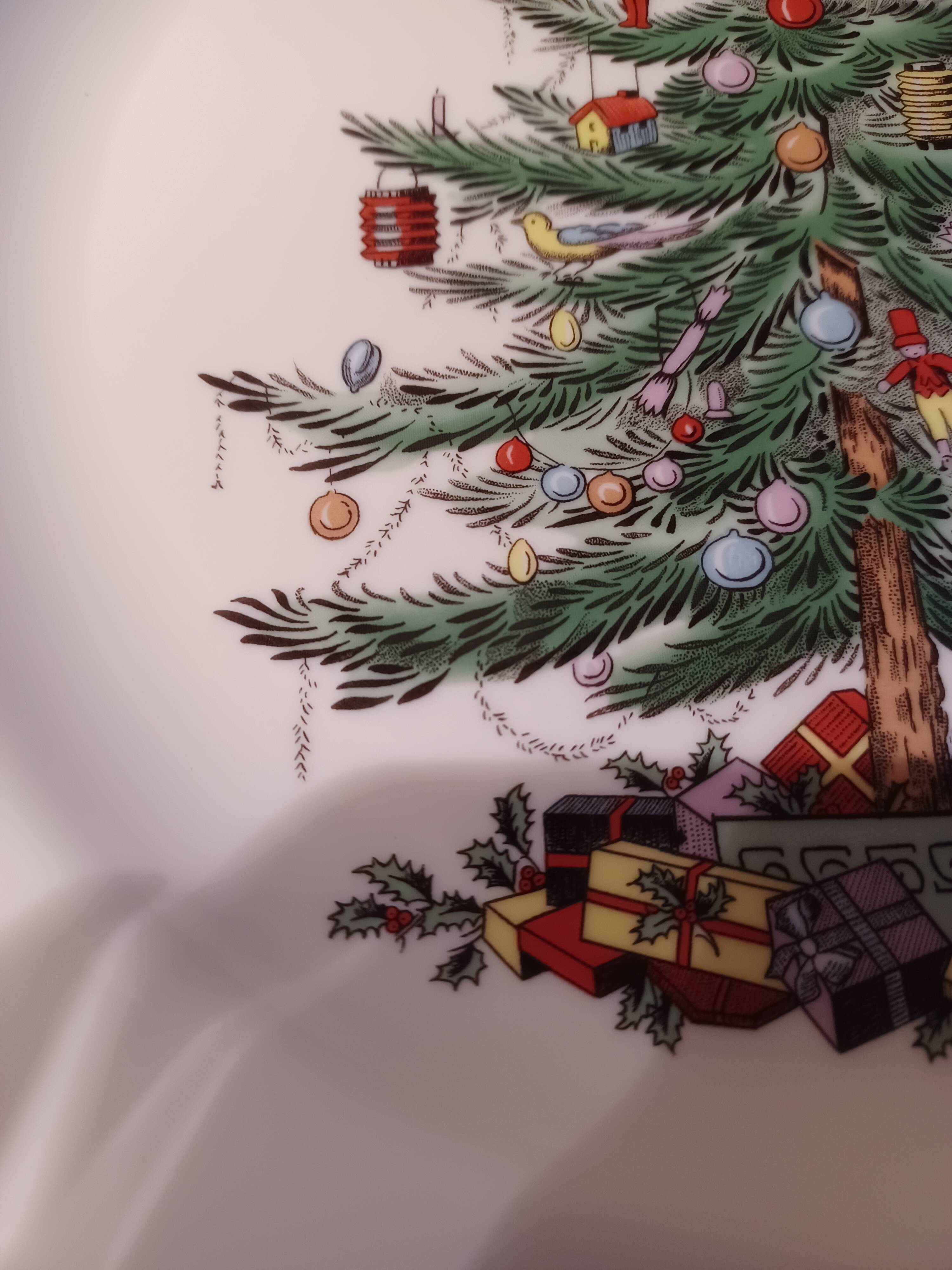 Christmas cake plate (on foot)