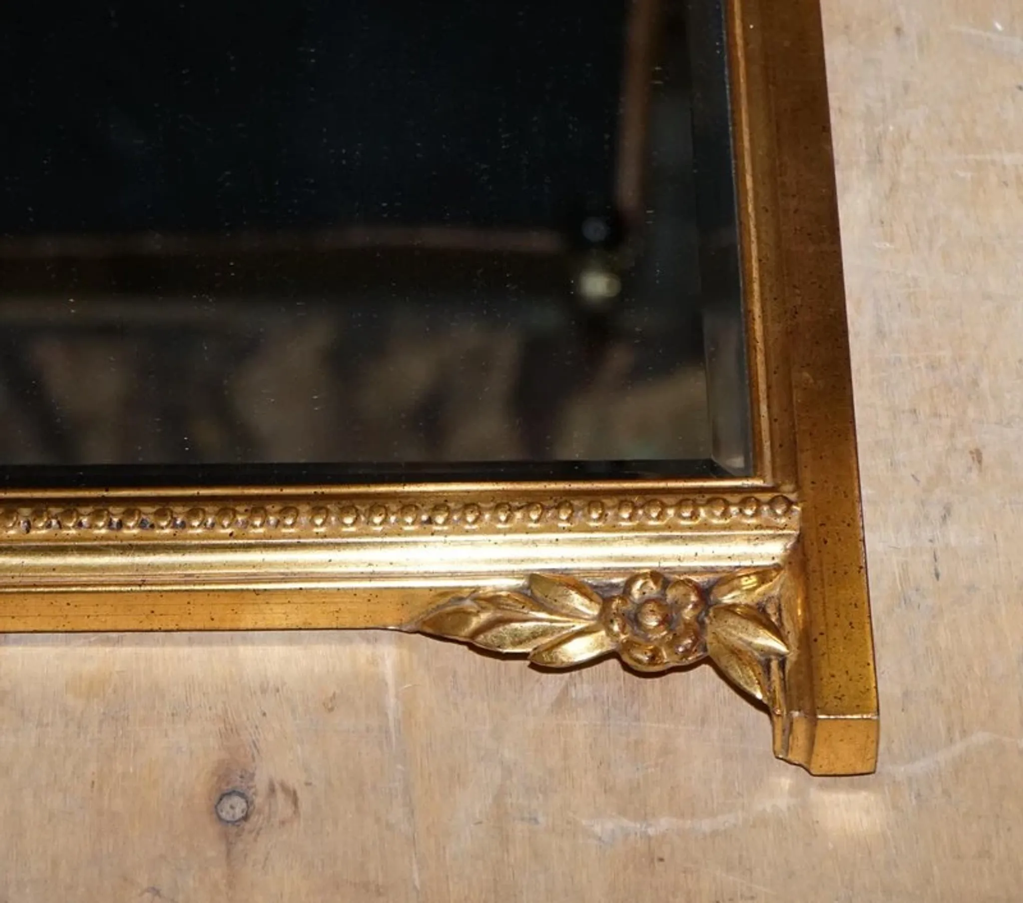 Vintage Victorian Gold Wall Mirror