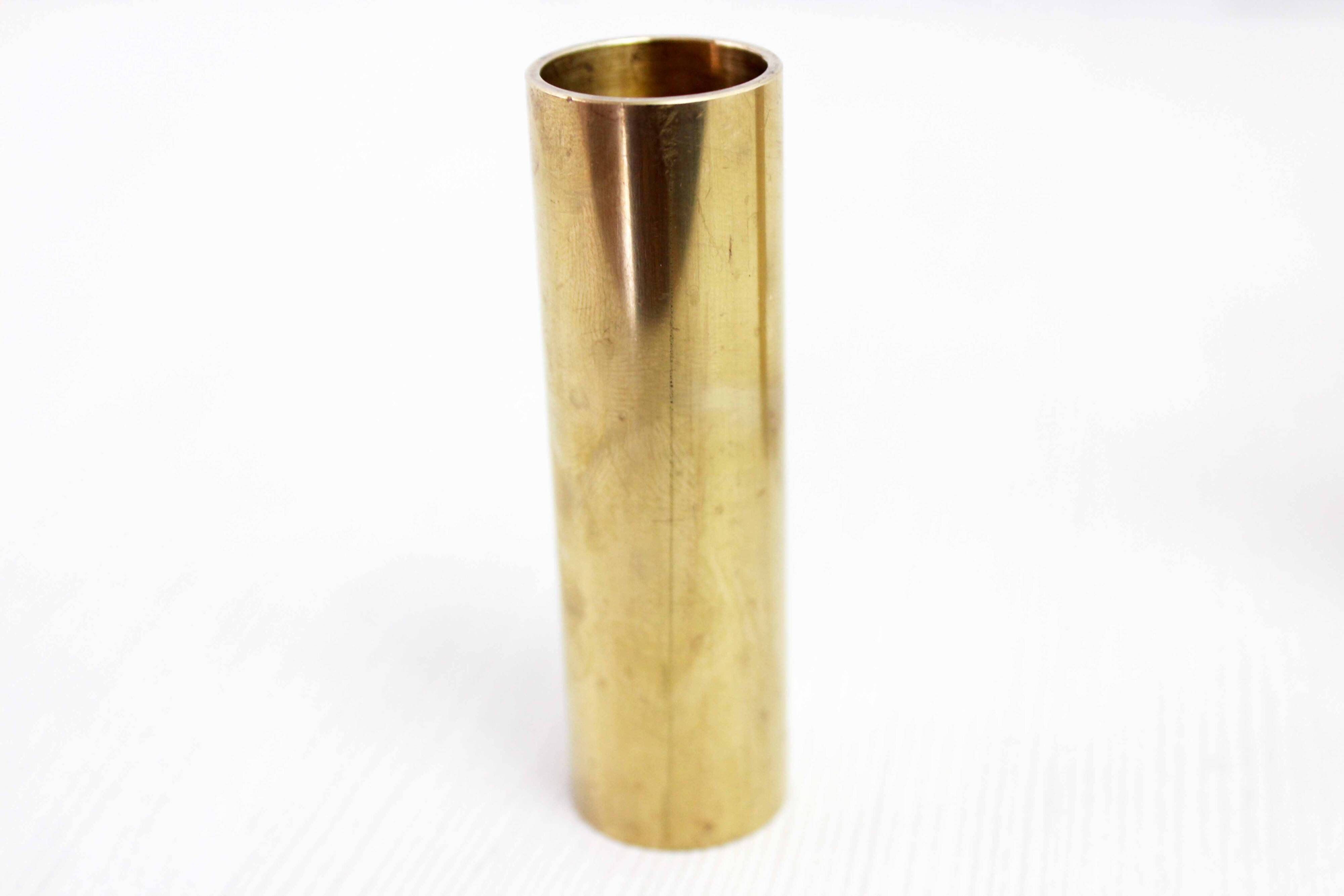 Set of 3 solid brass candle holders