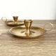 Paire bougeoirs laiton vintage