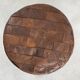 De Sede style pouf in leather patchwork, 1970s design