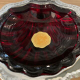 Old chrome shell butter dish