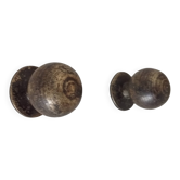 Pair of antique bronze furniture handles.
