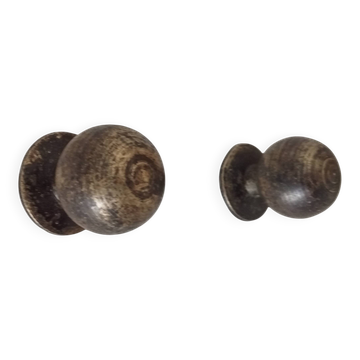 Pair of antique bronze furniture handles.