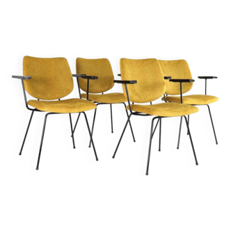 Set of 4 W.H. Gispen for Kembo dining chairs - dutch mid century design