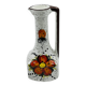 Vintage Italian vase in the shape of a carafe with floral decoration from the 1970s.