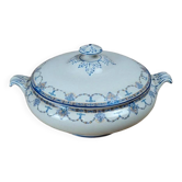 Vintage Palissy England blue & white soup tureen
