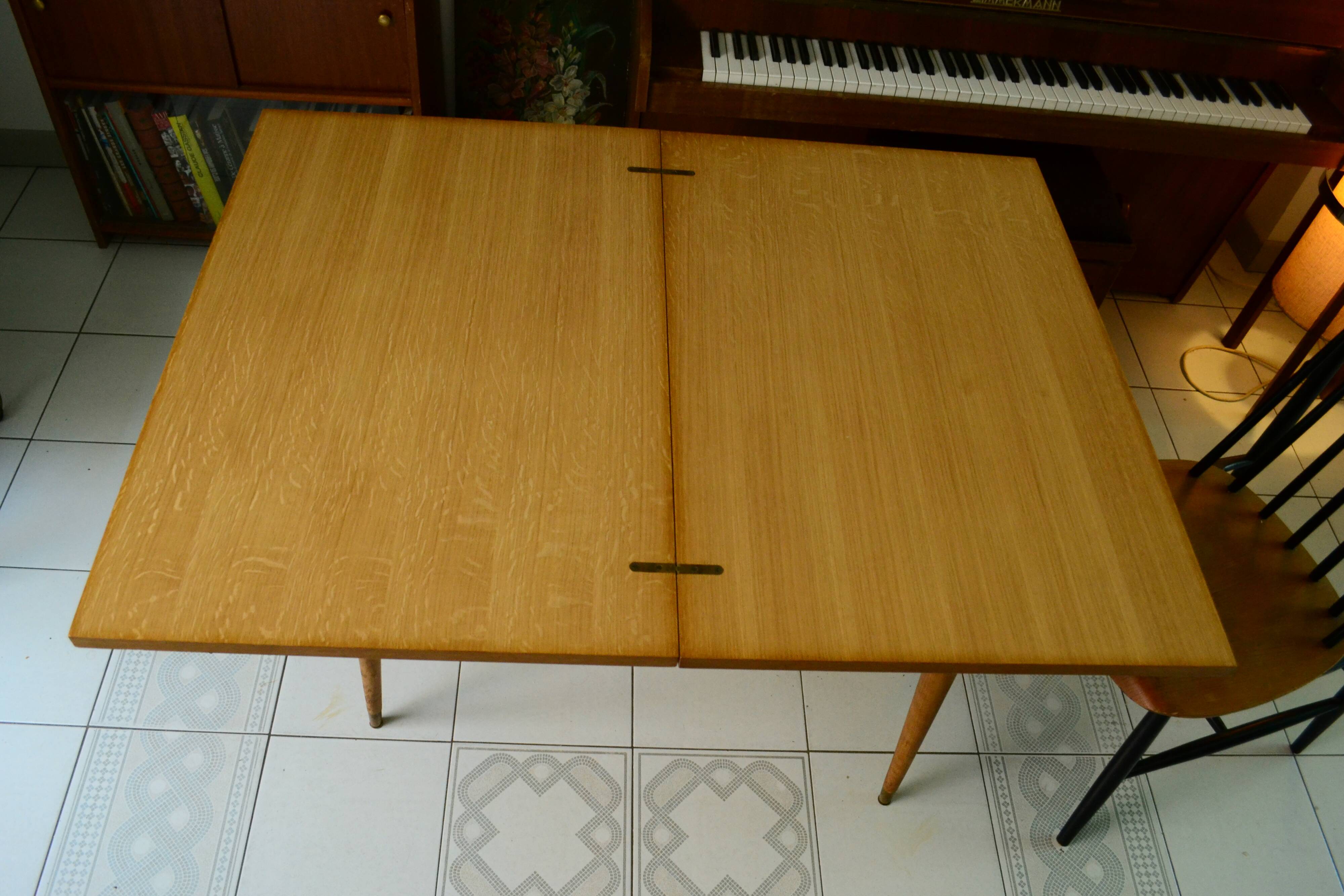 Table portfolio 60s oak