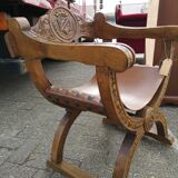 Old chair with wood carving