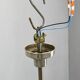 1930s Czech Art Deco Chandelier with Three Opaline Glass Globes