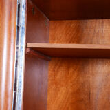 Turquoise Bauhaus three door wardrobe made in 1930s Czechia by Vichr a spol.