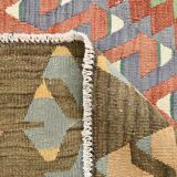 7x10 Multicolor Vintage Kilim Rug, Pattern Kilim Rug, 207x311 cm