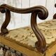 Banquette de fenêtre en noyer début XXème