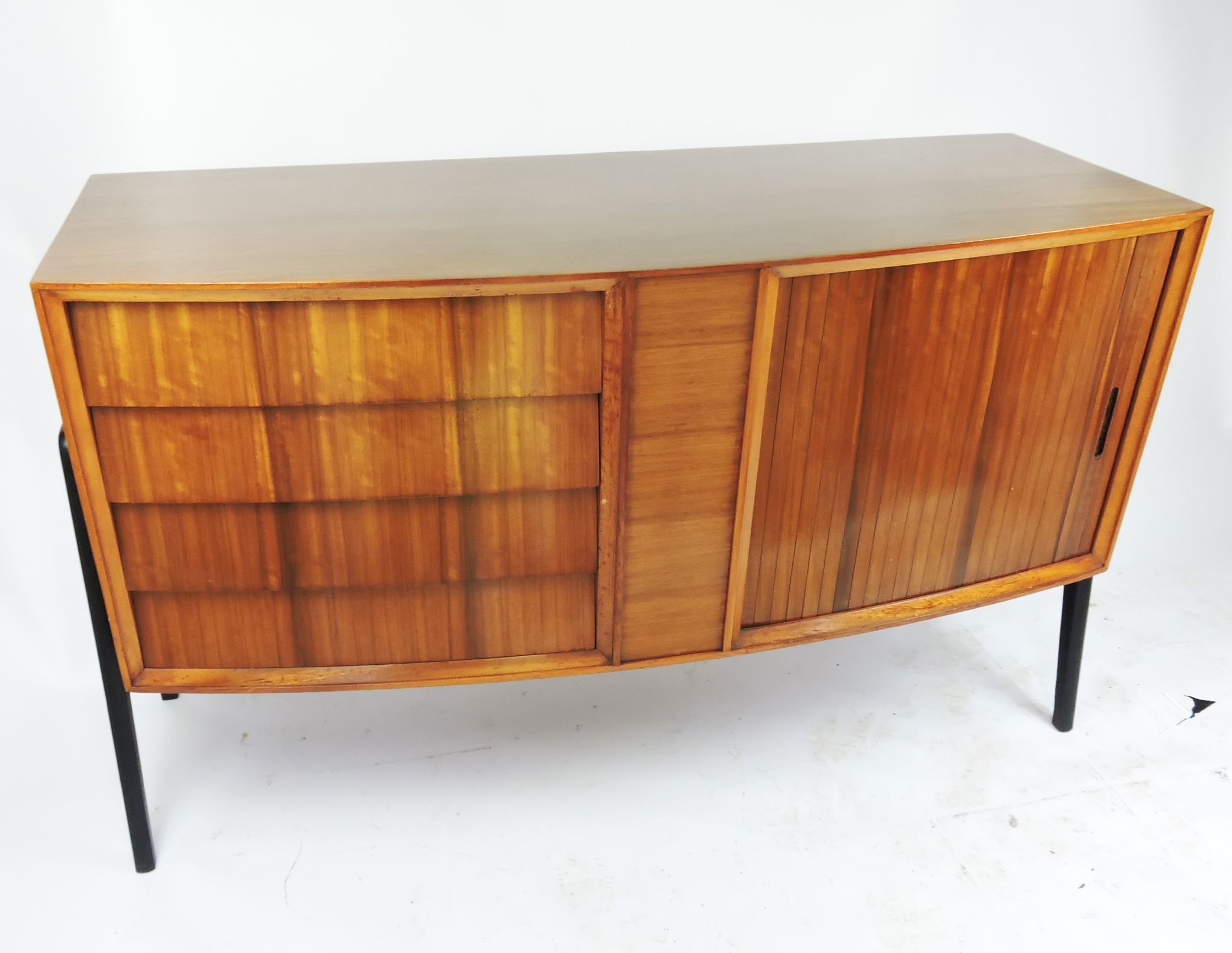 Mid-Century tambour and 4 drawer Afromosia sideboard, 1960s