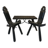 Table basse et chaises espagnoles