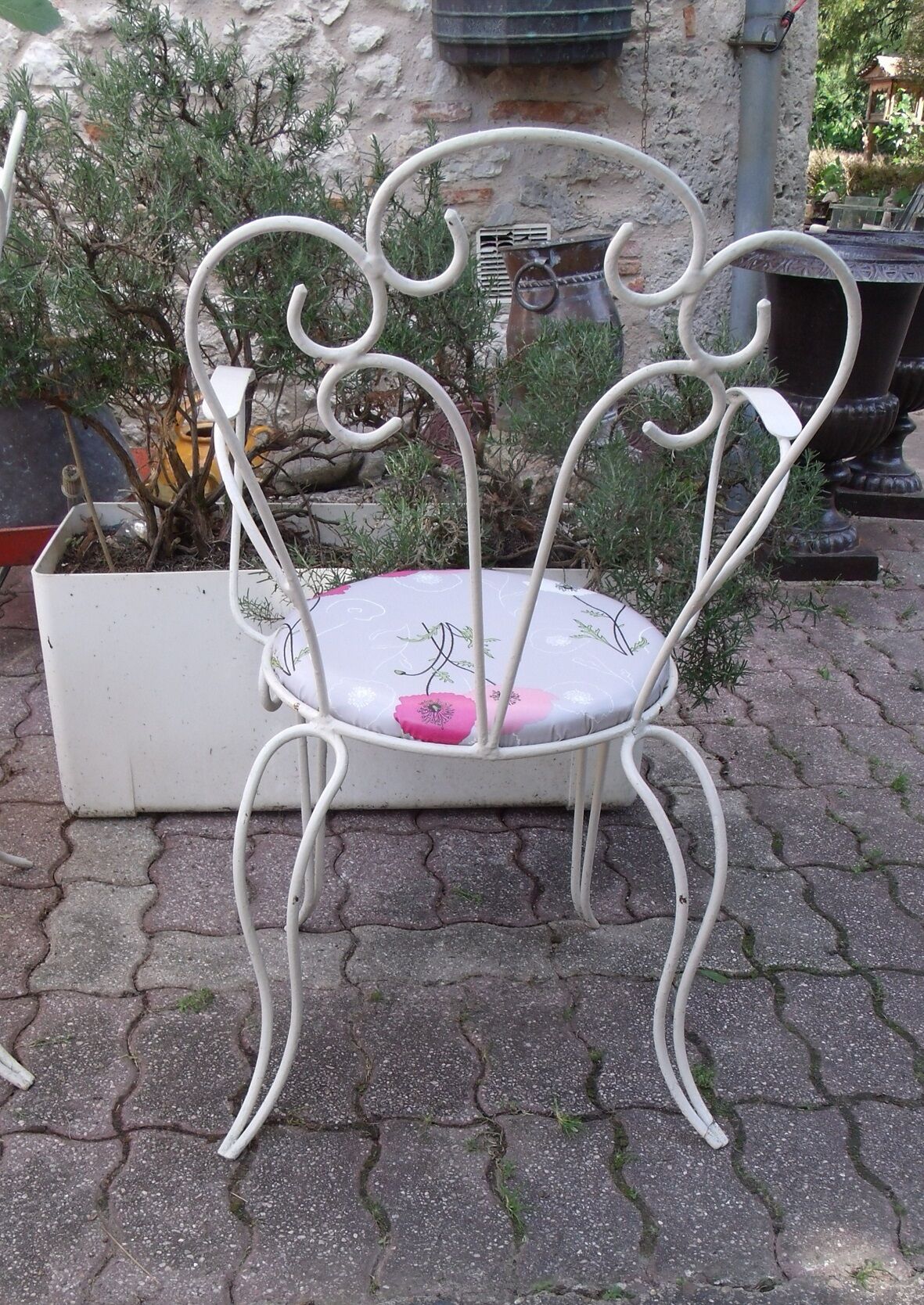 Lot of 5 armchairs for wrought iron garden lounge